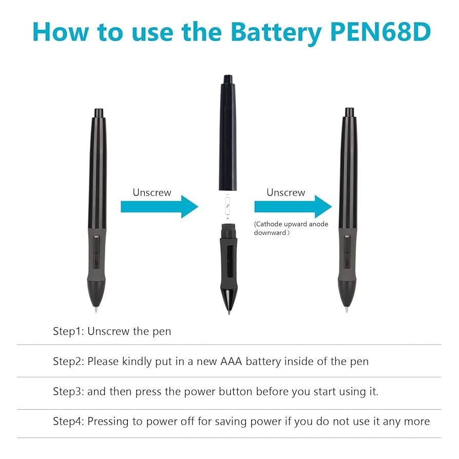 huion gt-221 pro 液晶ペンタブレット　専用スタイラスペン　替芯付 Amazon.com: Pen, for GT‑191 GT‑221 PRO GT‑156HD V2 GT‑220 V2
